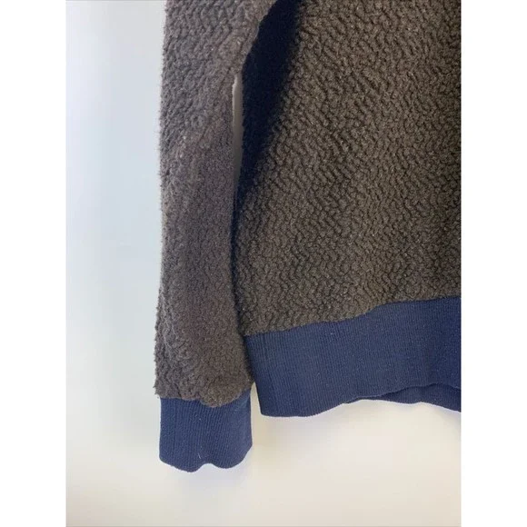 Patagonia Woolyester Fleece Pullover Zip Logwood Brown Navy 269490 Mens Large - Picture 2 of 11